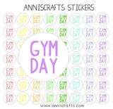 56 Kawaii Gym Day Stickers Planner Small Rainbow Cute Handmade Stickers Matte Erin Condren Kikki K Filofax United Kingdom - anniscrafts