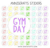 56 Kawaii Gym Day Stickers Planner Small Rainbow Cute Handmade Stickers Matte Erin Condren Kikki K Filofax United Kingdom - anniscrafts
