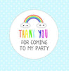 Rainbow Thank You For Coming To My Birthday Stickers Party Bag Stickers Birthday Party Stickers Party Packaging Kawaii Goodie Bag Stickers - anniscrafts
