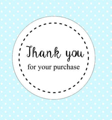 30 Thank You For Your Purchase Order Stickers Business Packaging Mailing Shipping Round Stickers