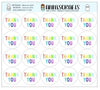 20 Rainbow Thank You Stickers Packaging Happy Envelope Seals Packaging Wedding Favor Gift Wrap Stickers - anniscrafts