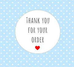 30 Thank You For Your Order Stickers Packaging Envelope Order Purchase Seal Stickers Heart Cute Round Label Stickers AC42