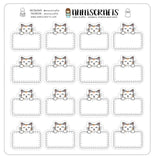 Blank Cat Holding Sign Board Planner Stickers Functional Kawaii Kitty Planner Stickers Empty Holding Stickers Happy Planner Cat Stickers - anniscrafts