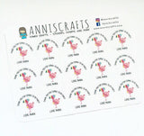 Flamingo Theme Birthday Stickers Custom Name Goodie Bag Thank You For Coming To My Party Stickers - anniscrafts