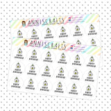 Kawaii Cat Happy Birthday Stickers Goodie Bag Birthday Present Stickers - anniscrafts