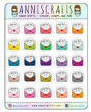 Happy Mail Planner Stickers Envelope Happy Planner Stickers Kawaii Planner Stickers Rainbow Colorful Envelope Mail Stickers UK Seller - anniscrafts