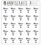 25 Throw Me Wedding Stickers Black Heart Script Throw me Stickers Confetti Stickers Rice Wedding Stickers - anniscrafts
