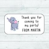 Custom Elephant Birthday Party Stickers Animal Thank You For Coming To My Birthday Party Stickers Elephant Stickers Goodie Bag Stickers - anniscrafts