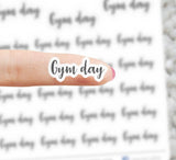 Gym Day Planner Stickers, Happy Planner Stickers, Gym Day Text Stickers, Gym Day Script Text Sticker, Workout Gym Day Stickers, Gym Stickers - anniscrafts