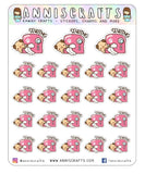 Pug Sewing Planner Stickers Cute Sewing Machine Stickers Kawaii Happy Planner Stickers Erin Condren Kikki K Filofax Planner Stickers - anniscrafts