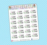 Loki Bunny Pay Day Stickers Happy Planner Stickers Erin Condren Filofax Kikkik Stickers Cute Kawaii Animal Functional Daily Stickers - anniscrafts