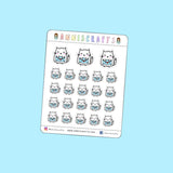 Moochie The Cat Happy Mail Planner Stickers Happy Planner Kawaii Stickers Kitty Cute Happy Mail Stickers Happy Post Stickers UK Seller - anniscrafts