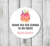 Custom Doughnut Cake Birthday Party Stickers Thank You For Coming To My Party Favor Stickers Goodie Bag Stickers Packaging Party Bag Stickers - anniscrafts