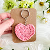 Crochet Heart Keychain Valentines Day Small Gift Cute Keychain
