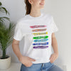 Unisex White Rainbow Positive Self Affirmations Shirt I am Loved I am Strong Shirt Motivational Mental Health Shirt - anniscrafts