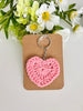 Crochet Heart Keychain Valentines Day Small Gift Cute Keychain - anniscrafts
