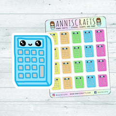 Colorful Calculator Planner Stickers, Maths Calculator Stickers, Kawaii Rainbow Calculator Stickers, Happy Planner, Cute Planner Stickers