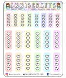 Pastel Rainbow Checklist Planner Stickers Heart Checklist Stickers Cute Pastel Stickers Erin Condren Happy Planner Filofax Kawaii Stickers - anniscrafts