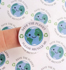Save The Planet Please Recycle Me Stickers Recycling Stickers Save Environment Stickers Recycle Glass Plastic Cardboard Kawaii Cute Stickers