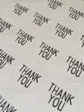 50 Thank You Stickers Round Circle Matte Packaging Labels Simple Stickers, UK United Kingdom - anniscrafts