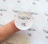 50 Throw Me Round Confetti Seal Stickers Wedding Favor Bag Party Rainbow Polka Dots Cute Sticker Matte United Kingdom anniscrafts - anniscrafts