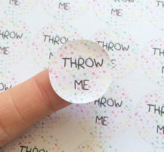 50 Throw Me Round Confetti Seal Stickers Wedding Favor Bag Party Rainbow Polka Dots Cute Sticker Matte United Kingdom anniscrafts