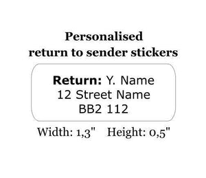Return To Sender Stickers Rectangle Small Simple Black Label Stickers Packaging Envelopes United Kingdom Mailing Address Stickers - anniscrafts