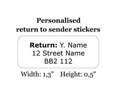 Return To Sender Stickers Rectangle Small Simple Black Label Stickers Packaging Envelopes United Kingdom Mailing Address Stickers