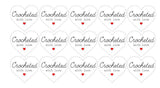 35 Crocheted With Love Heart Shaped Stickers Labels Packaging Cute Kawaii Crochet Matte Stickers United Kingdom anniscrafts - anniscrafts