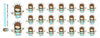 23 TIRED SLEEPY Annika Chibi Planner Stickers Happy Planner Kawaii Character Stickers Erin Condren Kikki K Filofax Cute anniscrafts UK - anniscrafts