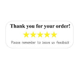 40 Rectangle Thank You For Your Order Leave Review Packaging Stickers Labels Feedback Etsy Packaging Business Stickers - anniscrafts