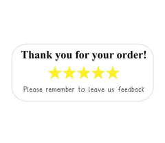 40 Rectangle Thank You For Your Order Leave Review Packaging Stickers Labels Feedback Etsy Packaging Business Stickers