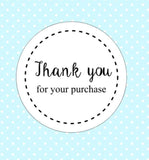 30 Thank You For Your Purchase Order Stickers Business Packaging Mailing Shipping Round Stickers - anniscrafts