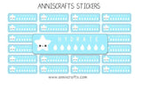 24 Kawaii Cute Star Hydrate Planner Stickers H2O Water Intake Blue Star Adorable Cute Planner Hydration Planner Stickers EC anniscrafts - anniscrafts