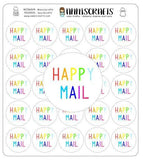 Rainbow Round Happy Mail Stickers Packaging Happy Post Stickers Round Kawaii Cute Envelope Order Stickers - anniscrafts