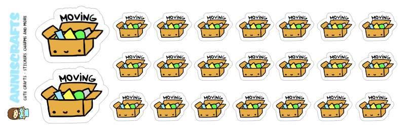 MOVING Kawaii Planner Stickers Happy Planner Organiser Moving Day Stickers Erin Condren Filofax Kikki K Cute Stickers anniscrafts UK