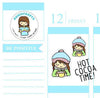 HOT CHOCOLATE Cocoa Annika Chibi Planner Stickers Cute Cozy Drink Hot Chocolate Stickers Happy Planner anniscrafts UK stickers - anniscrafts