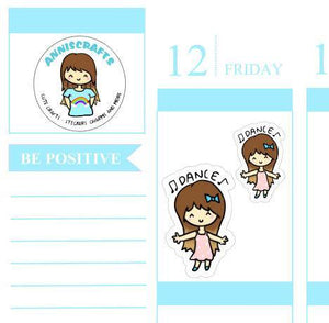 DANCE Annika Chibi Planner Stickers Dancing Cute Kawaii Erin Condren Kikki K Filofax Stickers Labels anniscrafts UK music stickers - anniscrafts