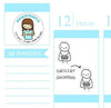 23 SHOPPING Planner Stickers Cute Chibi Kawaii Planner Stickers Grocery Shopping Cart Stickers Erin Condren anniscrafts UK - anniscrafts