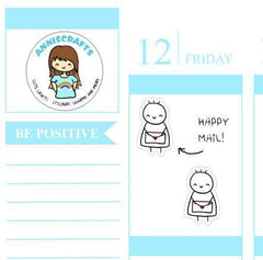 HAPPY MAIL Chibi Envelope Planner Stickers, Erin Condren Planner Stickers, Parcel Package Order  Planner Stickers anniscrafts UK