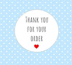 30 Thank You For Your Order Stickers Packaging Envelope Order Purchase Seal Stickers Heart Cute Round Label Stickers AC42 - anniscrafts