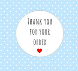 30 Thank You For Your Order Stickers Packaging Envelope Order Purchase Seal Stickers Heart Cute Round Label Stickers AC42 - anniscrafts