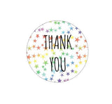Rainbow Star Confetti Thank You Stickers Packaging Stickers Wedding Favor Stickers Envelope Seals Colorful Stickers - anniscrafts