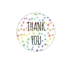 Rainbow Star Confetti Thank You Stickers Packaging Stickers Wedding Favor Stickers Envelope Seals Colorful Stickers
