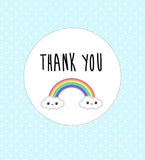 25 Kawaii Rainbow Thank You Stickers Purchase Order Mailing Business Stickers Packaging Labels Kawaii Stickers UK Seller AC287 - anniscrafts