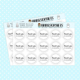30 Thank You For Your Purchase Order Stickers Business Packaging Mailing Shipping Round Stickers - anniscrafts