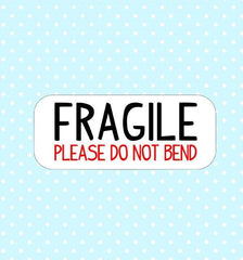 20 Fragile Please Do Not Bend Stickers Packaging Business Mailing Shipping Stickers