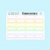Kawaii Pastel Rainbow Weekly Habit Tracker Planner Stickers Cute Erin Condren Filofax Happy Planner Food Diet Medicine Hydrate Stickers AC34 - anniscrafts