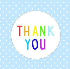 20 Rainbow Thank You Stickers Packaging Happy Envelope Seals Packaging Wedding Favor Gift Wrap Stickers