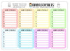 Rainbow Work Schedule Planner Stickers Weekly Shift Rainbow Planner Column Work Hours Kawaii Happy Planner Erin Condren Stickers AC33 - anniscrafts